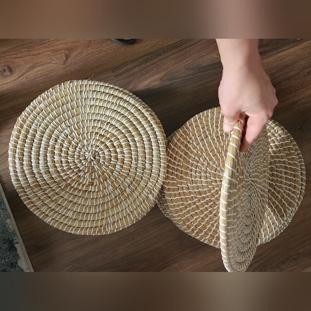 Rattan Seagrass 15" placemat wedding picnic dinner lunch plate party charger